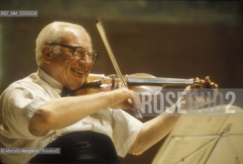 Rome, 1995. Violinist Isaac Stern / Roma, 1995. Il violinista Isaac Stern - ©Marcello Mencarini/Rosebud2