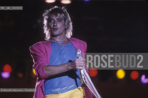 British singer-songwriter Rod Stewart performing (about 1990) / Il cantante Rod Stewart (about 1990) - ©Marcello Mencarini/Rosebud2