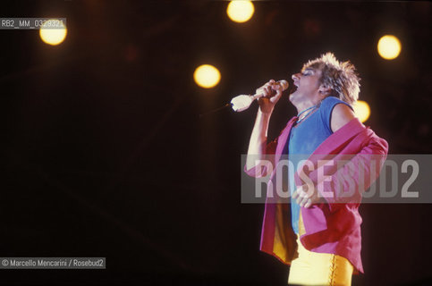 British singer-songwriter Rod Stewart performing (about 1990) / Il cantante Rod Stewart (about 1990) - ©Marcello Mencarini/Rosebud2