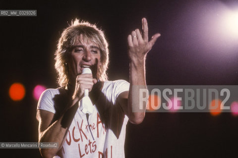 British singer-songwriter Rod Stewart performing (about 1990) / Il cantante Rod Stewart (about 1990) - ©Marcello Mencarini/Rosebud2