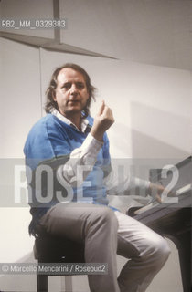 Rome, 1980. German composer Karlheinz Stockhausen during a workshop / Roma, 1980. Il compositore Karlheinz Stockhausen durante una lezione - ©Marcello Mencarini/Rosebud2