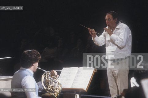 Venice, 1982. German composer Karlheinz Stockhausen / Venezia, 1982. Il compositore Karlheinz Stockhausen - ©Marcello Mencarini/Rosebud2