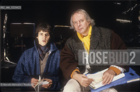 Venice, 1989. German composer Karlheinz Stockhausen and his son Markus / Venezia, 1989. Il compositore Karlheinz Stockhausen con il figlio Markus - ©Marcello Mencarini/Rosebud2