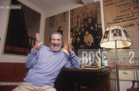 Rome, about 1984. Italian actor Paolo Stoppa / Roma, 1984 circa. Lattore Paolo Stoppa - ©Marcello Mencarini/Rosebud2