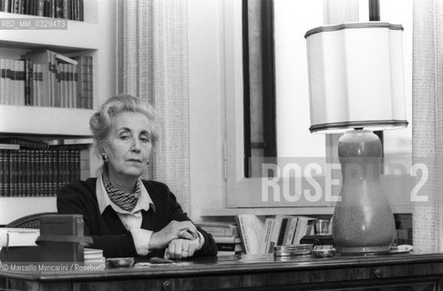 Rome, 1980. Italian writer Lidia Storoni Mazzolani / Roma, 1980. La scrittrice Lidia Storoni Mazzolani - ©Marcello Mencarini/Rosebud2