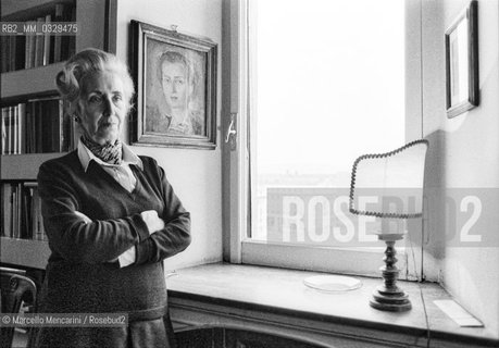 Rome, 1980. Italian writer Lidia Storoni Mazzolani / Roma, 1980. La scrittrice Lidia Storoni Mazzolani - ©Marcello Mencarini/Rosebud2