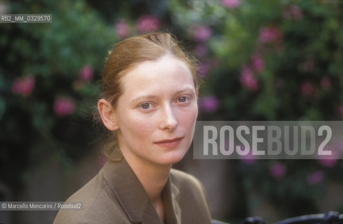 Venice Lido, Venice Film Festival 1992. British actress Tilda Swinton / Lido di Venezia, Mostra del Cinema di Venezia 1992. Lattrice Tilda Swinton - ©Marcello Mencarini/Rosebud2