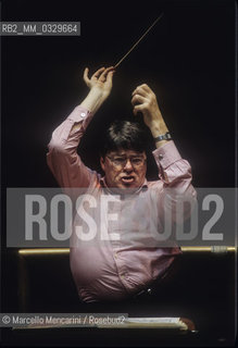 Rome, 1995. British conductor Jeffrey Tate during a rehearsal / Roma, 1995. Il direttore dorchestra Jeffrey Tate durante una prova - ©Marcello Mencarini/Rosebud2