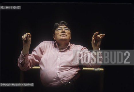 Rome, 1995. British conductor Jeffrey Tate during a rehearsal / Roma, 1995. Il direttore dorchestra Jeffrey Tate durante una prova - ©Marcello Mencarini/Rosebud2