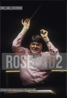 Rome, 1995. British conductor Jeffrey Tate during a rehearsal / Roma, 1995. Il direttore dorchestra Jeffrey Tate durante una prova - ©Marcello Mencarini/Rosebud2