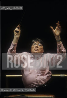 Rome, 1995. British conductor Jeffrey Tate during a rehearsal / Roma, 1995. Il direttore dorchestra Jeffrey Tate durante una prova - ©Marcello Mencarini/Rosebud2