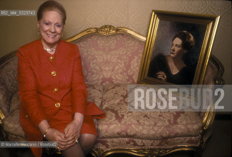 Milan, 1995. Italian soprano Renata Tebaldi in her house / Milano, 1995. Il soprano Renata Tebaldi nella sua casa - ©Marcello Mencarini/Rosebud2