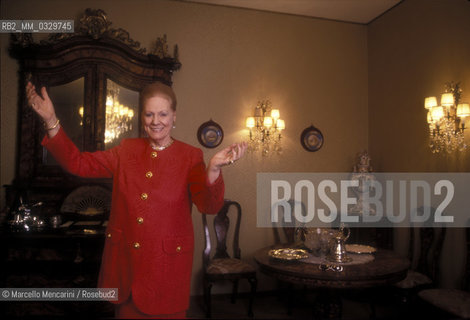 Milan, 1995. Italian soprano Renata Tebaldi in her house / Milano, 1995. Il soprano Renata Tebaldi nella sua casa - ©Marcello Mencarini/Rosebud2