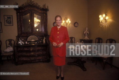 Milan, 1995. Italian soprano Renata Tebaldi in her house / Milano, 1995. Il soprano Renata Tebaldi nella sua casa - ©Marcello Mencarini/Rosebud2