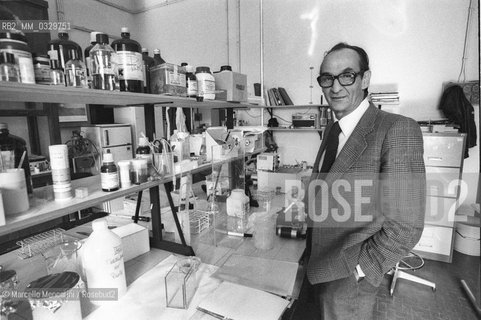 Rome, 1981. Italian biologist Giorgio Tecce / Roma, 1981. Il biologo Giorgio Tecce - ©Marcello Mencarini/Rosebud2