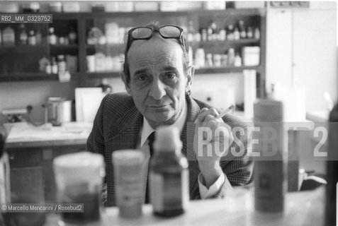 Rome, 1981. Italian biologist Giorgio Tecce / Roma, 1981. Il biologo Giorgio Tecce - ©Marcello Mencarini/Rosebud2