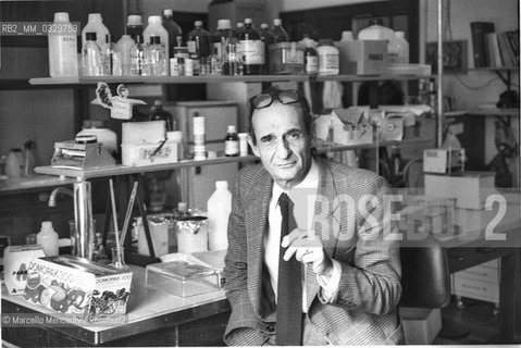 Rome, 1981. Italian biologist Giorgio Tecce / Roma, 1981. Il biologo Giorgio Tecce - ©Marcello Mencarini/Rosebud2