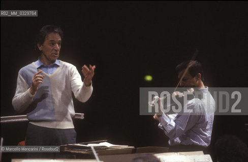 Conductor Yuri Temirkanov and violinist Vladimir Spivakov, 1992 / Il direttore dorchestra Yuri Temirkanov e il violinista Vladimir Spivakov, 1992 - ©Marcello Mencarini/Rosebud2