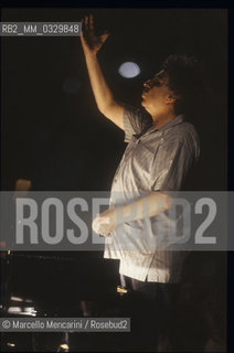 Rome, Baths of Caracalla, 1991. Greek composer Mikis Theodorakis performing a rehearsal / Roma, Terme di Caracalla, 1991. Il compositore greco Mikis Theodorakis dirige una prova - ©Marcello Mencarini/Rosebud2