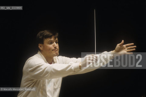 Rome, 1995. German conductor Christian Thielemann during a rehearsal / Roma, 1995. Il direttore dorchestra Christian Thielemann durante una prova - ©Marcello Mencarini/Rosebud2