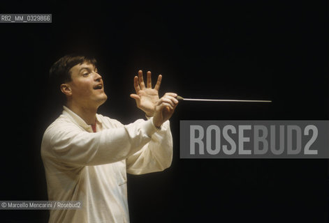 Rome, 1995. German conductor Christian Thielemann during a rehearsal / Roma, 1995. Il direttore dorchestra Christian Thielemann durante una prova - ©Marcello Mencarini/Rosebud2