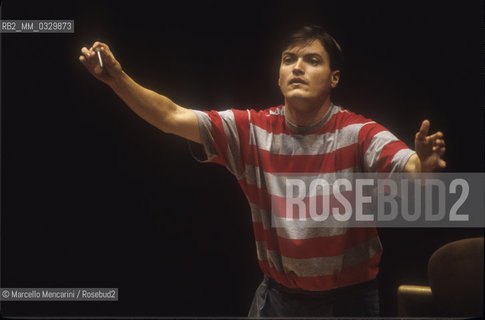 Rome, 1995. German conductor Christian Thielemann during a rehearsal / Roma, 1995. Il direttore dorchestra Christian Thielemann durante una prova - ©Marcello Mencarini/Rosebud2