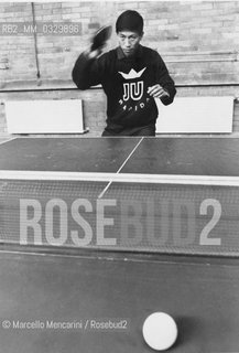 Rome, September 16, 1978. Tiao Wen Juan, new coach of the Italian National Table Tennis and former coach of the Chinese National. It was world champion in 1971 / Roma, 16 settembre 1978. Tiao Wen Juan, nuovo allenatore della nazionale italiana di tennis da tavolo ed ex allenatore della nazionale cinese. E stato campione del mondo nel 1971 - ©Marcello Mencarini/Rosebud2