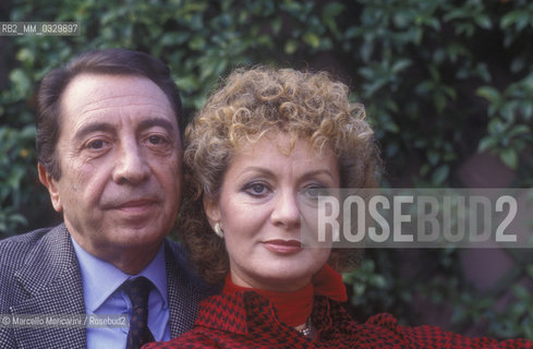 Rome, about 1985. Actors Aroldo Tieri and Giuliana Lojodice / Roma, 1985 circa. Gli attori Aroldo Tieri e Giuliana Lojodice - ©Marcello Mencarini/Rosebud2