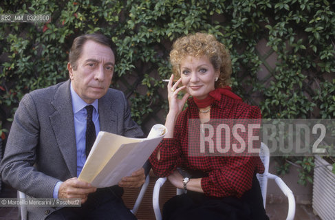 Rome, about 1985. Actors Aroldo Tieri and Giuliana Lojodice / Roma, 1985 circa. Gli attori Aroldo Tieri e Giuliana Lojodice - ©Marcello Mencarini/Rosebud2