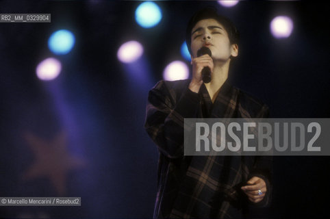 Sanremo Music Festival 1991. British singer-songwriter Tanita Tikaram / Festival di Sannremo 1991. La cantante Tanita Tikaram - ©Marcello Mencarini/Rosebud2