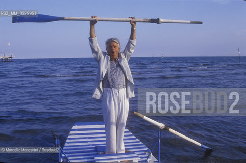 Venice Lido, Venice Film Festival 1990. Italian comedian Lino Toffolo /Lido di Venezia, Mostra del Cinema di Venezia 1990. Lattore comico Lino Toffolo - ©Marcello Mencarini/Rosebud2