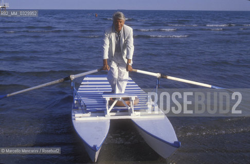 Venice Lido, Venice Film Festival 1990. Italian comedian Lino Toffolo /Lido di Venezia, Mostra del Cinema di Venezia 1990. Lattore comico Lino Toffolo - ©Marcello Mencarini/Rosebud2