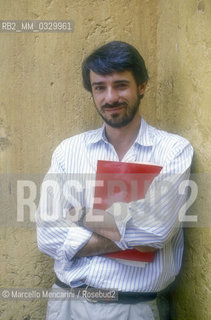 Rome, Cinecittà Studios, 1987. Actor Ricky Tognazzi on the set of the movie Arrivederci e grazie directed by Giorgio Capitani / Roma, Studi cinematografici di Cinecittà, 1987. Lattore Ricky Tognazzi sul set del film Arrivederci e grazie diretto da Giorgio Capitani - ©Marcello Mencarini/Rosebud2