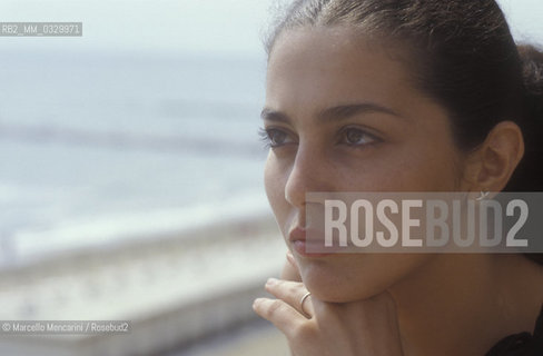 Venice Lido, Venice Film Festival, about 1985. Spanish actress Fabiola Toledo / Lido di Venezia, Mostra del Cinema di Venezia, 1985 circa. Lattrice spagnola Fabiola Toledo - ©Marcello Mencarini/Rosebud2