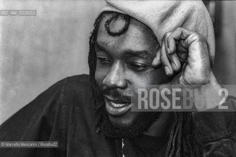 Rome, 1980. Reggae musician Peter Tosh before the concert / Roma, 1980. Il cantante reggae Peter Tosh prima del concerto - ©Marcello Mencarini/Rosebud2