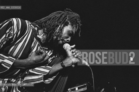 Rome, 1980. Reggae musician Peter Tosh in concert / Roma, 1980. Il cantante reggae Peter Tosh in concerto - ©Marcello Mencarini/Rosebud2