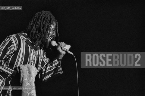 Rome, 1980. Reggae musician Peter Tosh in concert / Roma, 1980. Il cantante reggae Peter Tosh in concerto - ©Marcello Mencarini/Rosebud2