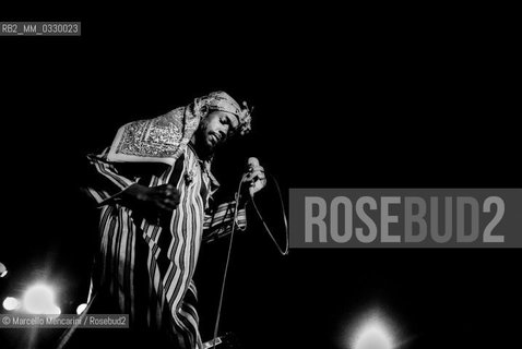 Rome, 1980. Reggae musician Peter Tosh in concert / Roma, 1980. Il cantante reggae Peter Tosh in concerto - ©Marcello Mencarini/Rosebud2