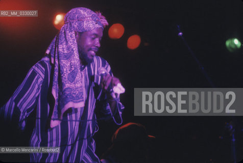 Rome, 1980. Reggae musician Peter Tosh in concert / Roma, 1980. Il cantante reggae Peter Tosh in concerto - ©Marcello Mencarini/Rosebud2