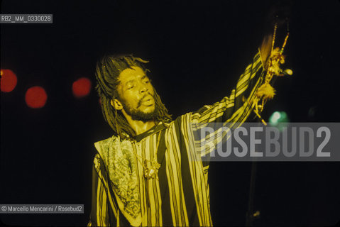 Rome, 1980. Reggae musician Peter Tosh in concert / Roma, 1980. Il cantante reggae Peter Tosh in concerto - ©Marcello Mencarini/Rosebud2