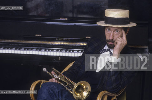 Rome, about 1988. Jazz trumpet player Luigi Toth / LRoma, 1988 circa. Il trombettista jazz Luigi Toth - ©Marcello Mencarini/Rosebud2