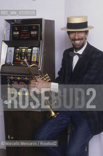 Rome, about 1988. Jazz trumpet player Luigi Toth / LRoma, 1988 circa. Il trombettista jazz Luigi Toth - ©Marcello Mencarini/Rosebud2