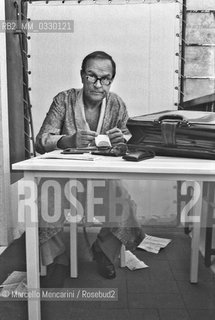 Venice Lido, Venice Film Festival 1981. Italian journalist, art critic and politician Antonello Trombadori in his hotel room / Lido di Venezia, Mostra del Cinema di Venezia 1981. Il giornalista, critico darte e politico Antonello Trombadori nella sua camera dalbergo - ©Marcello Mencarini/Rosebud2