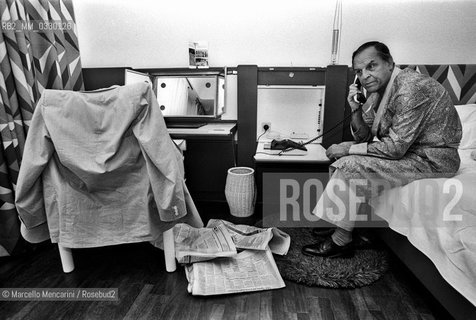 Venice Lido, Venice Film Festival 1981. Italian journalist, art critic and politician Antonello Trombadori in his hotel room / Lido di Venezia, Mostra del Cinema di Venezia 1981. Il giornalista, critico darte e politico Antonello Trombadori nella sua camera dalbergo - ©Marcello Mencarini/Rosebud2