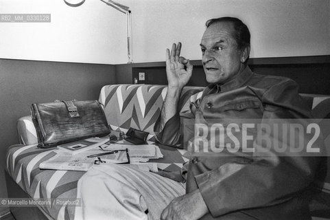 Venice Lido, Venice Film Festival 1981. Italian journalist, art critic and politician Antonello Trombadori in his hotel room / Lido di Venezia, Mostra del Cinema di Venezia 1981. Il giornalista, critico darte e politico Antonello Trombadori nella sua camera dalbergo - ©Marcello Mencarini/Rosebud2