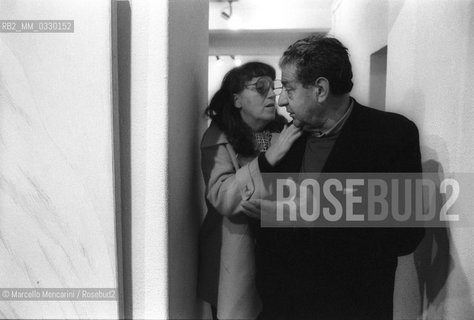 Venice Biennale of Contemporary Art 1980. Italian painter Giulio Turcato and his wife Vana Caruso / Biennale Arte di Venezia 1980. Il pittore Giulio Turcato con la moglie Vana Caruso - ©Marcello Mencarini/Rosebud2