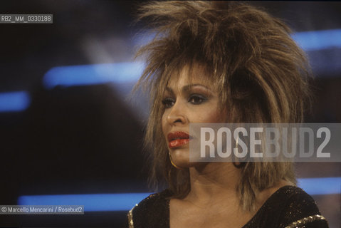 American pop-rock-soul singer Tina Turner performing at Sanremo Italian Song Festival 1990 / La cantante Tina Turner al Festival di Sanremo 1990 - ©Marcello Mencarini/Rosebud2