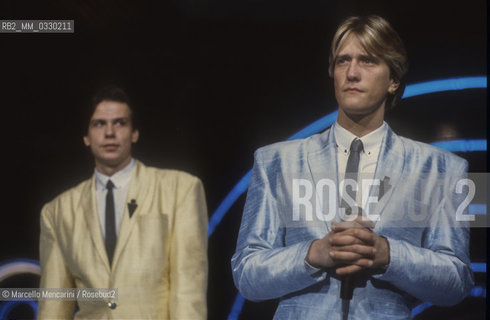 Rome, about 1980. German pop band The Twins (Sven Dohrow and Ronny Schreinzer) / Roma, 1980. La pop band tedesca The Twins (Sven Dohrow e Ronny Schreinzer) - ©Marcello Mencarini/Rosebud2