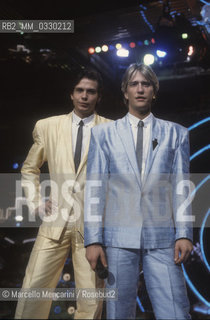 Rome, about 1980. German pop band The Twins (Sven Dohrow and Ronny Schreinzer) / Roma, 1980. La pop band tedesca The Twins (Sven Dohrow e Ronny Schreinzer) - ©Marcello Mencarini/Rosebud2