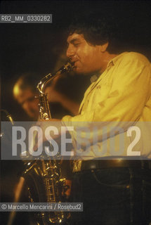 Italian jazz saxophonist Massimo Urbani, about 1985 / Il sassofonista jazz Massimo Urbani, 1985 circa - ©Marcello Mencarini/Rosebud2